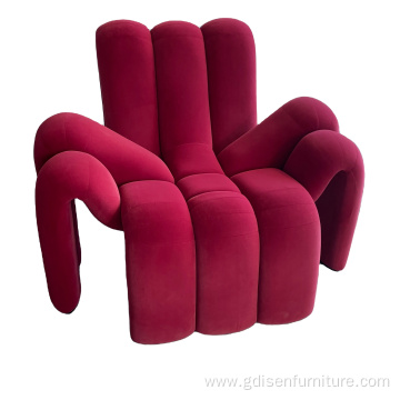 DISEN Modern Designer Velvet Spider Zoe Lounge Chair